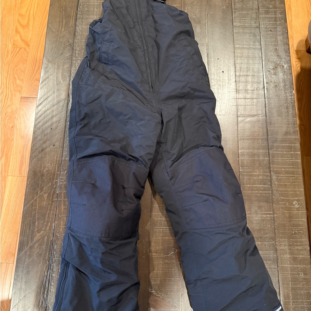 Black Bib Snow Pants Lands End size 8